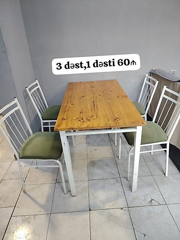 3 dəst masa dəsti satılır 1dəsti 60₼. Ünvan Sumqayıt. 9939. Fatimə99