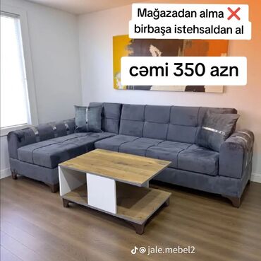 диван и 2 кресла мягкая мебель: Künc divan, Yeni, Açılan, Bazalı, Parça, Şəhərdaxili pulsuz çatdırılma