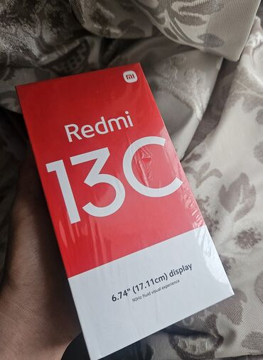 телефон 13с: Redmi, Redmi 13C, Жаңы, 128 ГБ, түсү - Көк, 2 SIM