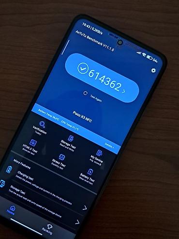 ikinci el mikrofon: Poco X3 NFC, 128 GB, rəng - Mavi, Barmaq izi — 2