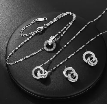 kozne suknje cena: Set: Earrings, Bracelet, Necklace, Material: Stainless steel