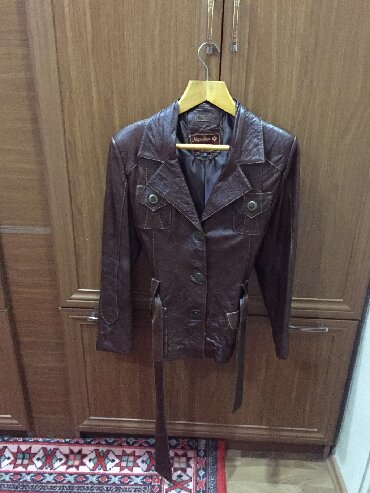 dəri geyim: Женская куртка L (EU 40), цвет - Коричневый
