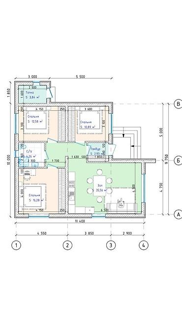 Продажа коттеджей и домов: Район: Рухий Мурас-2 Продаётся одноэтажный дом ПСО: - Площадь: 90 м² — 14