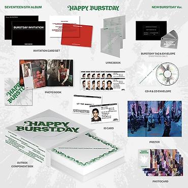 Подарочная упаковка: SEVENTEEN – 5-й альбом “HAPPY BURSTDAY” (комплект из 3 версий: NEW — 4