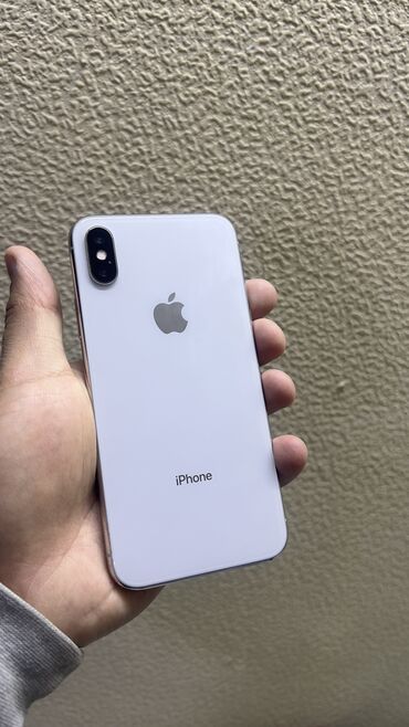 Apple iPhone: IPhone X, Б/у, 64 ГБ, Чехол, 100 %