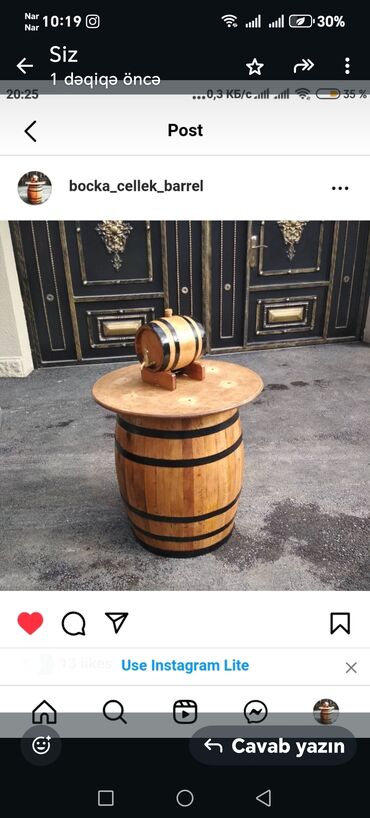 Digər restoran, kafe avadanlığı: Dekorativ taxta masa çəllək.Dekor Dolab boçka. İnteryer çellek bar -da lalafo.az — 9 Digər restoran, kafe avadanlığı: Dekorativ taxta masa çəllək.Dekor Dolab boçka. İnteryer çellek bar — 9