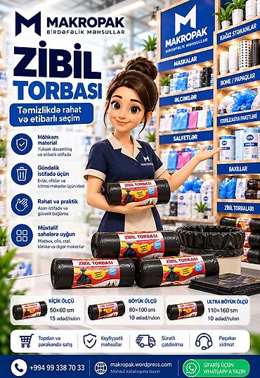 bal mumu: 🗑️ SP Zibil Torbaları — təmizlikdə rahat və etibarlı seçim! Təmizlik — 1