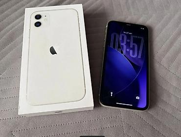 IPhone 11, Б/у, 128 ГБ, Белый, Коробка, 78 %