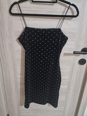 baletanke planika: H&M haljina na bretele – crna sa sitnim belim tačkicama - Brend — 2