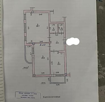 flat osh: Продаётся 2-комнатная квартира в престижном районе! Район: посольство — 2