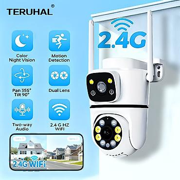 teruhal camera: 2.4G WiFi Ağıllı Xarici Təhlükəsizlik Kamerası – İkili Linza, Rəngli — 1