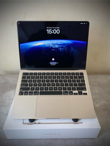 Ультрабук, Apple, 16 ГБ ОЭТ, Apple M2, 13.5 ", Колдонулган, Жумуш, окуу үчүн, эс тутум SSD