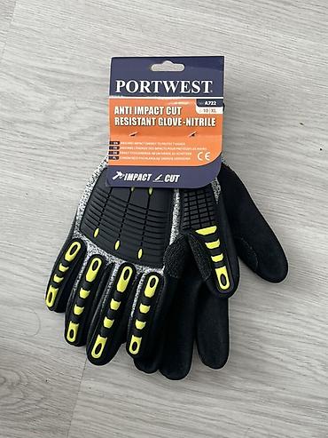 Əlcəklər: Məhsul: Portwest A722 Anti Impact Cut Resistant Glove – Nitril (ölçü — 2
