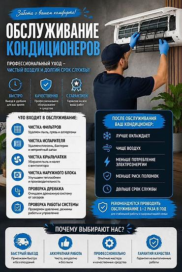 Обслуживание кондиционеров Профессиональный уход за сплит‑системами