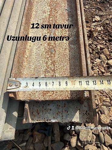 12 sm tavr (U profilli metal şüa) - Ölçü: eni 12 sm - Uzunluq: 6 metr