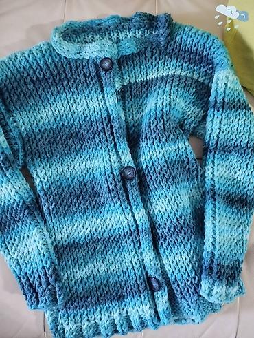 pepco dzemperi: Unikatan ručno pleteni džemper na kopčanje, NOV, veličina XXL — 10