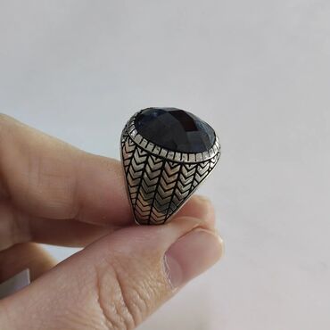 мужское золотое кольцо: Мужской кольцо с камнями черный агат серебро 925/ проба есть