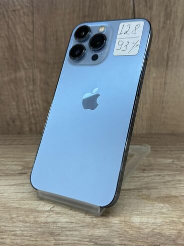 телефон бу каракол: IPhone 13 Pro, Колдонулган, 128 ГБ, Көк, Коргоочу айнек, Каптама, 93 %