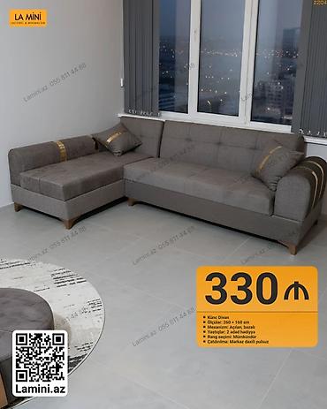 kunc divan ucuz: Künc Divan - Ölçülər: 260 × 160 sm - Mexanizm: açılan, bazalı (yataq — 1