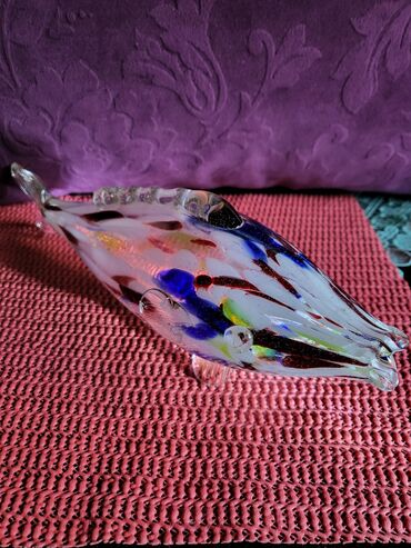 Staro posuđe i escajg: Murano nova figura duvano staklo. iz 60-ih. Duzina. 29,5cm — 3