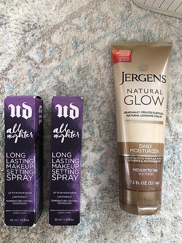 klaç: Anastasiya gel gash ucun 30 man,urban decay fiksator 40 man,mac klac — 9