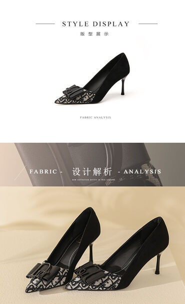 Туфли: Элегантные туфли-лодочки из замши с заостренным носком, украшенным — 2