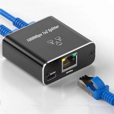 корпуса для компьютера: Сплиттер RJ-45 - 2 x RJ-45 Network100/1000 Mbps, гигабитнай сетевой
