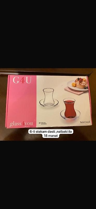 tom stekan: Çay dəsti, Şüşə, 6 nəfərlik — 1