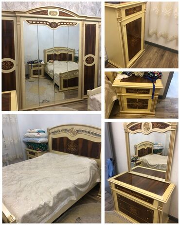 железная кровать односпальная: İkinəfərlik çarpayı, Dolab, Termo, 2 tumba, İtaliya, İşlənmiş