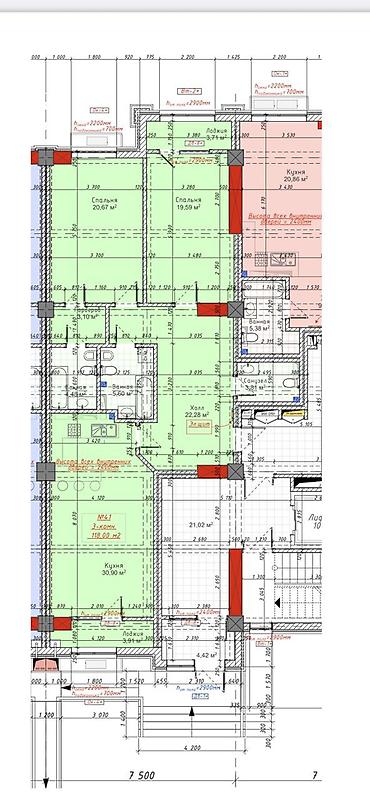 o2 development: 3 комнаты, 118 м², Элитка, 1 этаж, ПСО (под самоотделку) — 2