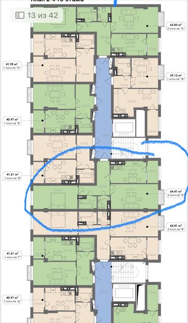 аренда квартиры в заря востоке: 2 комнаты, 65 м², Элитка, 2 этаж, ПСО (под самоотделку)