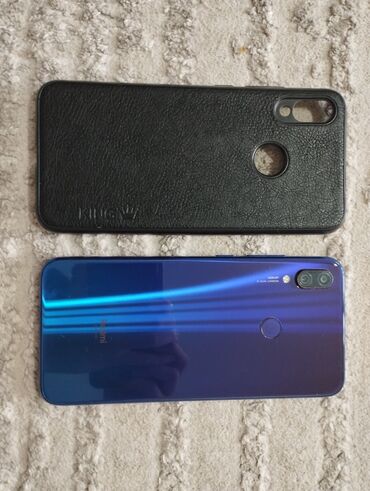 батарейка телефон: Xiaomi, Redmi Note 7, Б/у, 64 ГБ, цвет - Синий, 2 SIM