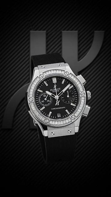 aldo saat: Hublot Chronograph – premium qol saatı - Korpus: polad və qızılı — 7