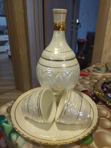 qab qaçaq: Чайный набор, цвет - Бежевый, Фарфор, Мадонна, 2 персон, Германия