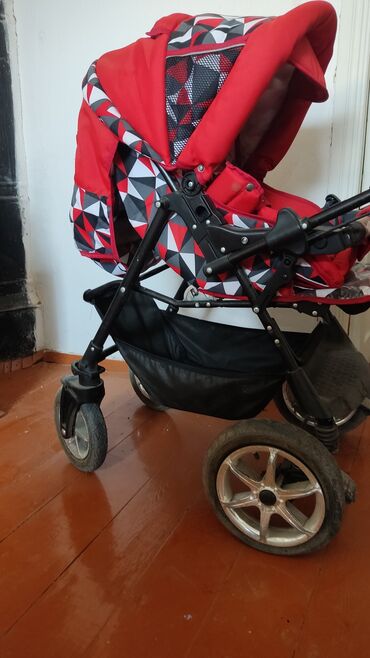 Коляски: Коляска, цвет - Черный, Б/у — 2