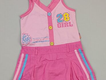różowa sukienka mini: Sukienka, 1.5-2 lat, 86-92 cm, stan - Dobry