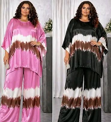 versace: Damski komplet za punije figure – tunika i široke pantalone od — 2