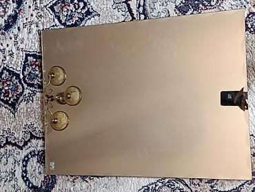 berber mirror second hand: Зеркало настенное бронзового оттенка. - Прямоугольная форма. - Фацет — 2