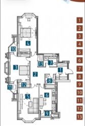 Продажа квартир: 3 комнаты, 119 м², Элитка, 7 этаж, ПСО (под самоотделку) — 9