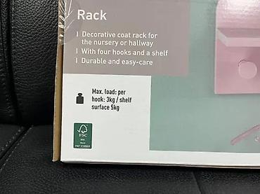 Ostali dečiji nameštaj: Zidna polica sa kukicama – „oblaci“ - Dekorativna polica za dečiju — 11