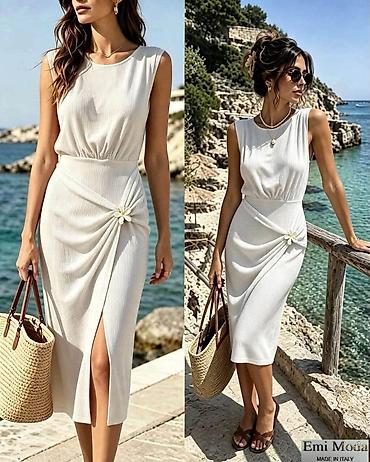 baletanke devojcice: Elegantna midi letnja haljina Emi Moda – Made in Italy - Kroj: bez — 4