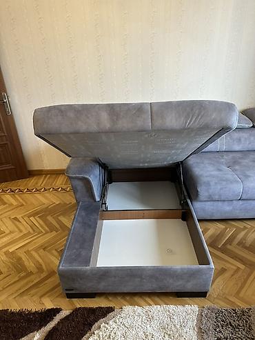 ugur divan: Künc divan, İşlənmiş, Açılan, Bazalı, Vеlur parça — 3