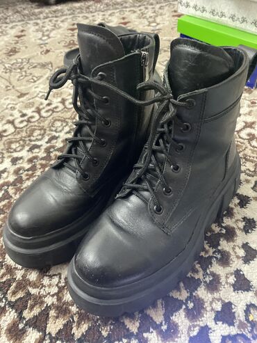мужские зимние обувь: Сапоги, 37, цвет - Черный