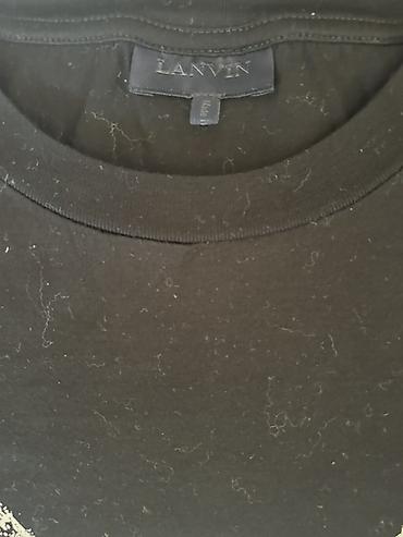 Kişi geyimləri: Lanvin qara T‑shirt – iri ağ hörümçək qrafikası ilə AZ ISTIFADE OLUNUB — 2