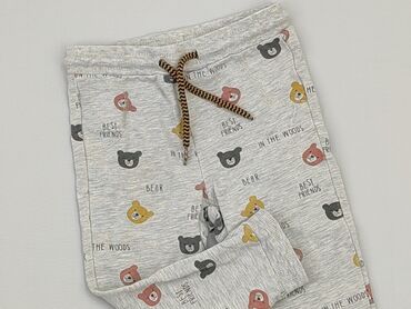 legginsy szary melanż: Sweatpants, Coccodrillo, 12-18 months, condition - Good