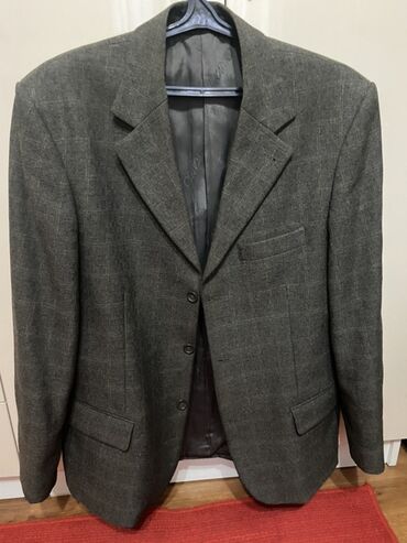вечернее платье шикарное: Мужской костюм, 5XL (EU 50), Б/у, цвет - Серый, Самовывоз