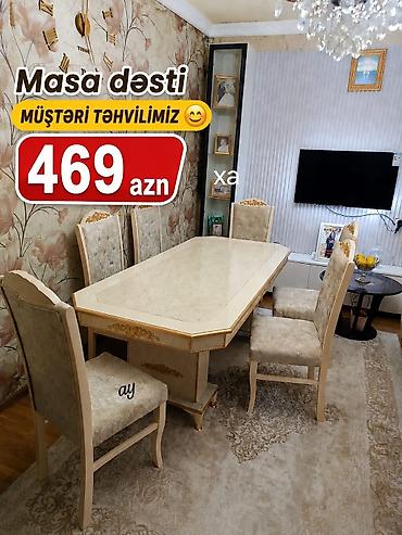 Masa və oturacaq dəstləri: Masa–stul dəsti - Klassik üslubda 1 ədəd iri yemək masası və 6 ədəd — 2
