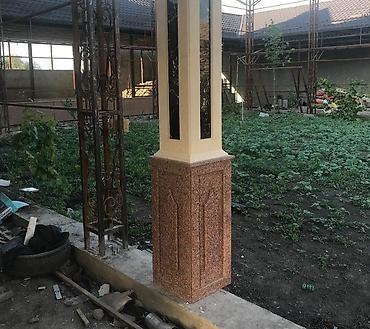 Фасадные плиты Сары-Таш (Травертин): Гранит серый мрамор Сары таш — 4