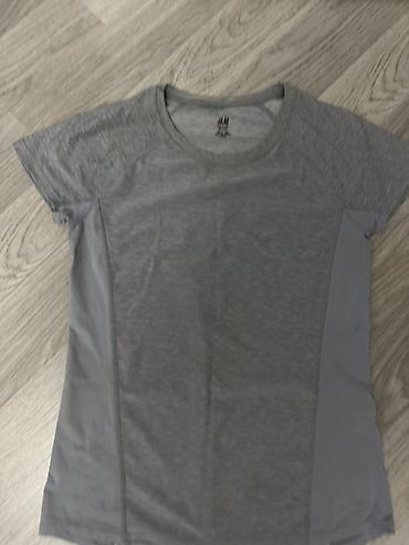 push up helanke: H&M Sport qadın idman köynəyi - Rəng: boz (melanj effektli) - — 1
