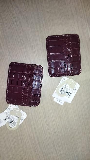 Aksesuarlar: Krokodil teksturalı kartlıq – bordo rəng - Material: parlaq, krokodil — 3
